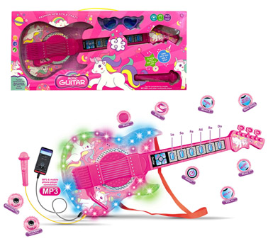 Guitarra infantil Unicornio con micro