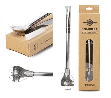Bombilla ancha en acero Lincolns