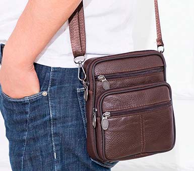 Morral en cuero Lincolns