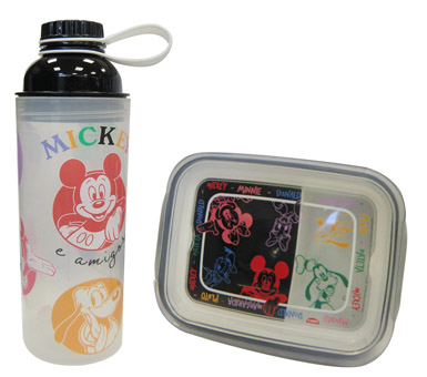Botella y pote Mickey