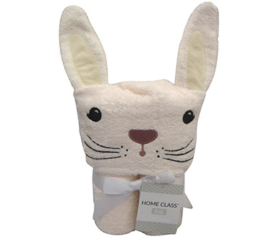 Toalla con capucha conejo