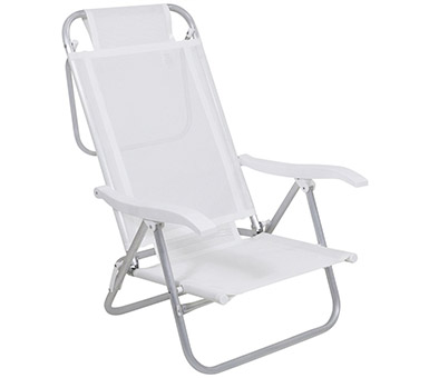 Reposera reclinable aluminio 6 p