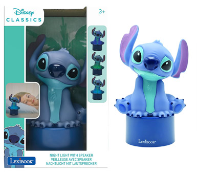 Veladora 3D parlante Stitch azul