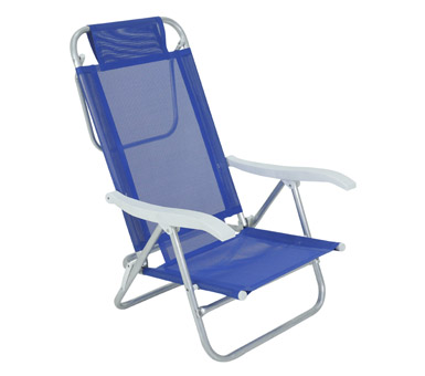 Reposera reclinable aluminio 6 p