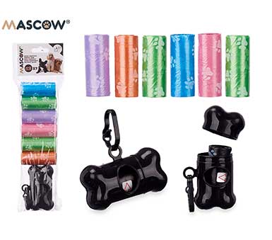 Dispensador bolsas de residuos mascotas