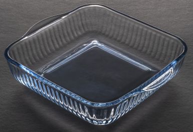 Fuente cuadrada de borosilicato