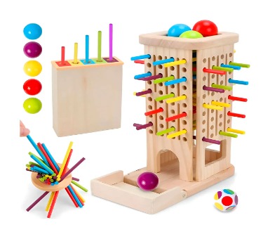 Juego de madera torre de equilibrio