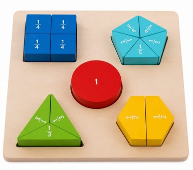 Puzzle para jugar con fracciones